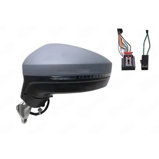 Oglinda VW TIGUAN ALLSPACE BW2 2017-> Oglinda exterioara electrica cu incalzire cu rabatare electrica pentru vopsit (cu memorie si lampa podea) 15PIN STANGA Perioada 2017 2018 2019 2020 2021 2022