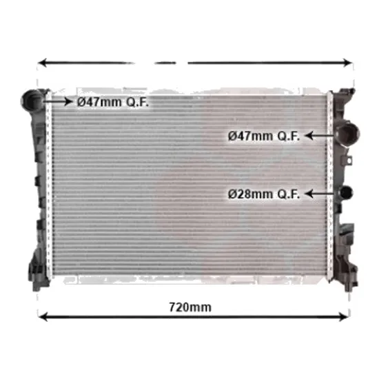 Radiator apa MERCEDES SLK R172 2011-> pentru 55 AMG, perioada 2012 2013 2014 2015 2016 2017