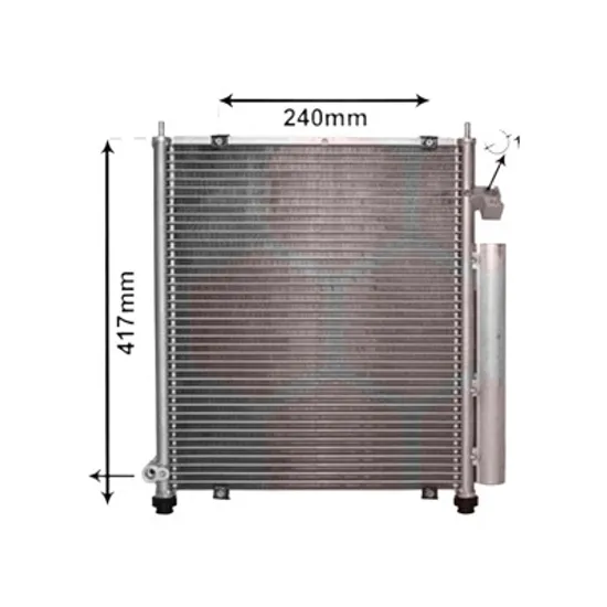 Radiator aer conditionat DACIA SANDERO 1 2008->2013 1.5 dCi 63KW 86CP , pentru motor K9K 796 perioada 2008 2009,2010,2011,2012 2013