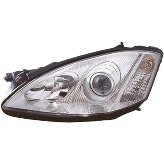 Far stanga MERCEDES S-CLASS W221 2005->2013 perioada 2009 2010 2011 2012 2013 pana la an de fabricatie 04/2009, fara motor reglaj, semnal alb, cu reglaj electric, cu bec H7, cu bec H9