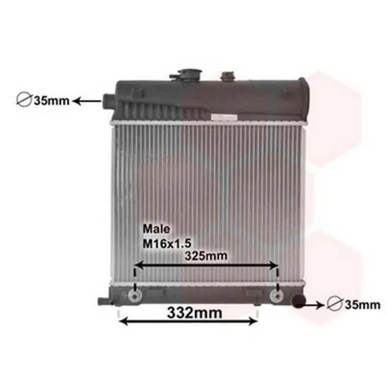 Radiator Motor MERCEDES C-CLASS W202 1993->2000 Radiator apa pentru 1.8 - 2.0 - 2.2 - 2.3 CV manuala/automata fara aer conditionat (36x43) Perioada 1993 1994 1995 1996 1997 1998 1999 2000