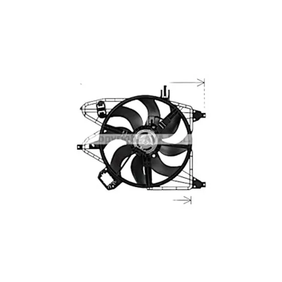 Ventilator motor RENAULT KANGOO 1997->2007 1.5 dCi 50KW 68CP , pentru motor K9K 714 perioada 2005 2006 2007 2008 2009 2010