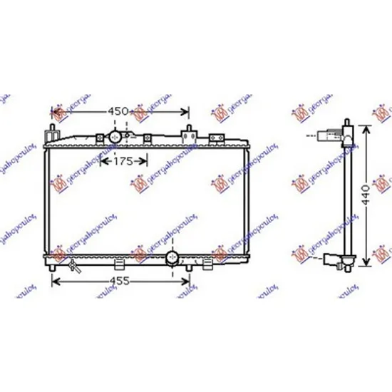 Radiator Motor TOYOTA YARIS VERSO 1999->2005 Radiator apa pentru 1,4 D4D cu/fara aer conditionat 35x64x16 Perioada 1999 2000 2001 2002 2003 2004 2005
