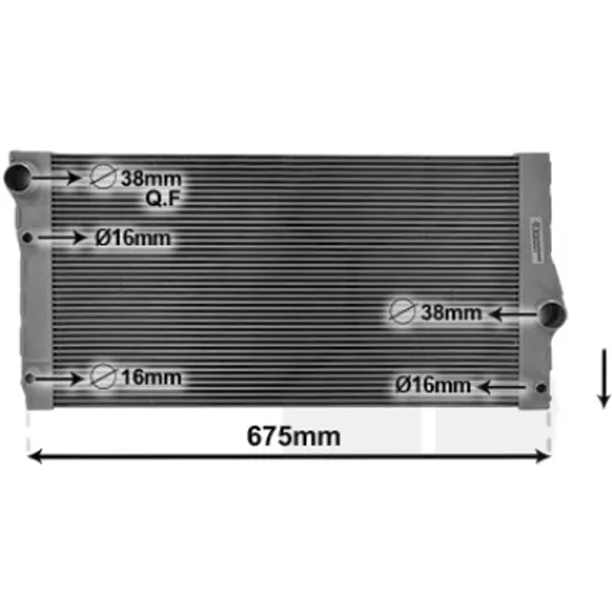 Radiator apa BMW 5 F10 2009->2016 ActiveHybrid 225KW 306CP , pentru motor N55 B30 A perioada 2011 2012,2013,2014,2015 2016