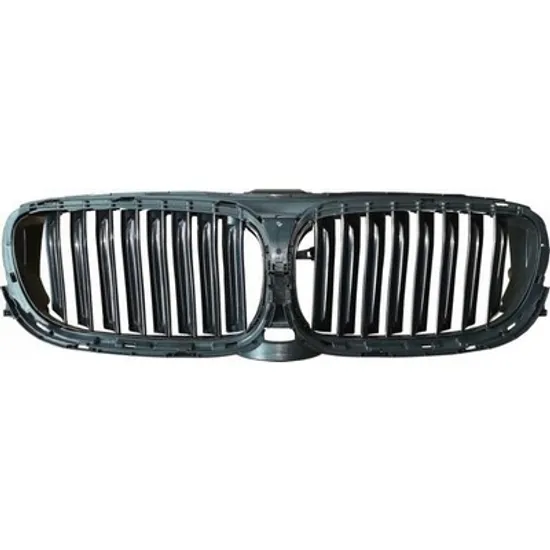 Suport grila BMW 7 G11 2015-> Difuzor grila superioara (bandouri negre) cu motor (fara NIGHT VISION) (M-SPORT) Perioada 2015 2016 2017 2018 2019