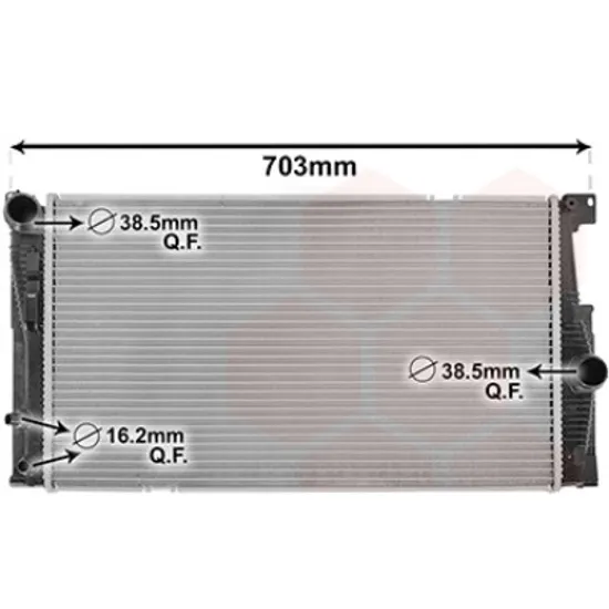 Radiator apa BMW 5 F10 2009->2016 520 i 125KW 170CP , pentru motor N20 B16 A perioada 2013 2014,2015 2016
