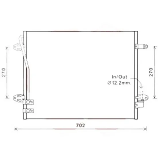 Radiator aer conditionat AUDI A4 Allroad B8 2009->2016 2.0 TDI quattro 105KW 143CP , pentru motor CAGA, CJCA perioada 2009 2010,2011,2012,2013,2014,2015 2016