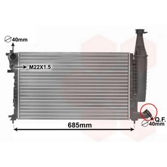 Radiator Motor PEUGEOT PARTNER 1996->2010 Radiator apa 1.4-1.6-1.8 +/-AC 61x37,7x23 VALEO 1996->2002 Perioada 1996 1997 1998 1999 2000 2001 2002 2003 2004 2005 2006 2007 2008