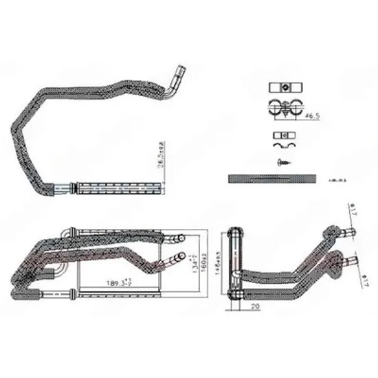 Radiator Incalzire LAND ROVER RANGE ROVER SPORT 2 2013->2021 Calorifer spre spate(134x189x27) (NISSENS) Perioada 2013 2014 2015 2016 2017 2018