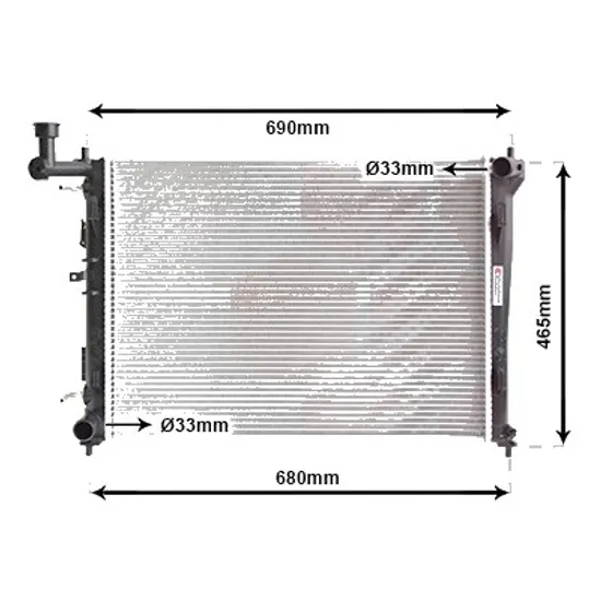 Radiator apa KIA CEED SW 2007->2012, PRO CEED 2008->2013, CEED 2006->2012 pentru 1.6 CVVT, perioada 2008 2009 2010 2011 2012 2013