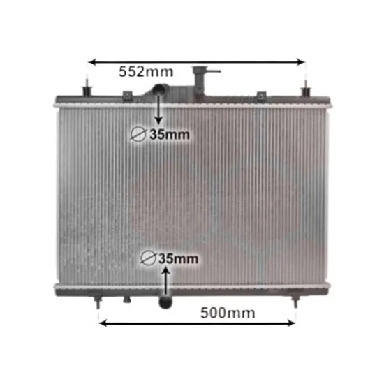 Radiator apa RENAULT KOLEOS 1 2008->2015 pentru 2.5, perioada 2008 2009 2010 2011 2012 2013