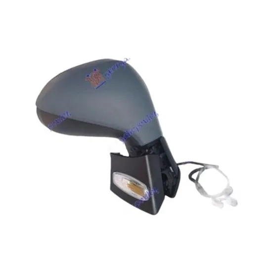 Oglinda PEUGEOT 207 2006->2015 Oglinda exterioara electrica cu incalzire cu rabatare electrica pentru vopsit cu semnal CC dreapta, Perioada 2006 2007 2008 2009 2010 2011 2012