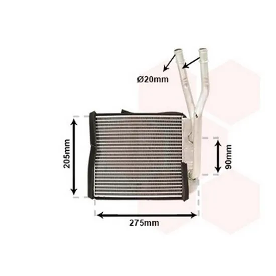 Radiator Incalzire AUDI Q7 2006->2015 Calorifer (BR) (215x200x26) Perioada 2006 2007 2008 2009 2010 2011 2012 2013 2014 2015