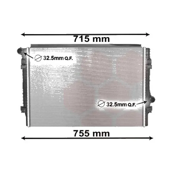 Radiator apa AUDI A3 Cabriolet 8V7; 8VE 2013-> S3 quattro 210KW 286CP , pentru motor CJXF perioada 2014 2015,2016,2017,2018 2019