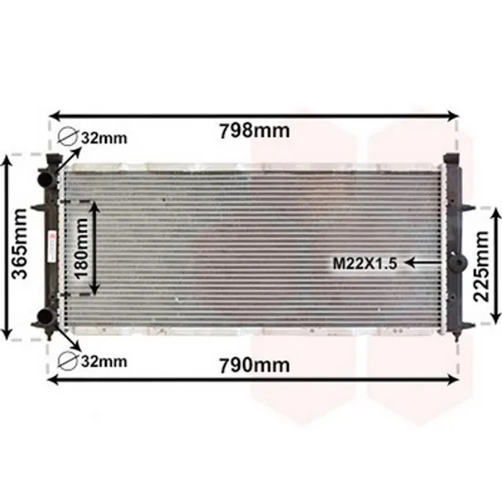 Radiator Motor VW TRANSPORTER T4 1990->2003 Radiator apa pentru 1 8 - 2 0 - 1 9D - 2 4D 72x32 Perioada 1990 1991 1992 1993 1994 1995 1996 1997 1998 1999 2000 2001 2002 2003