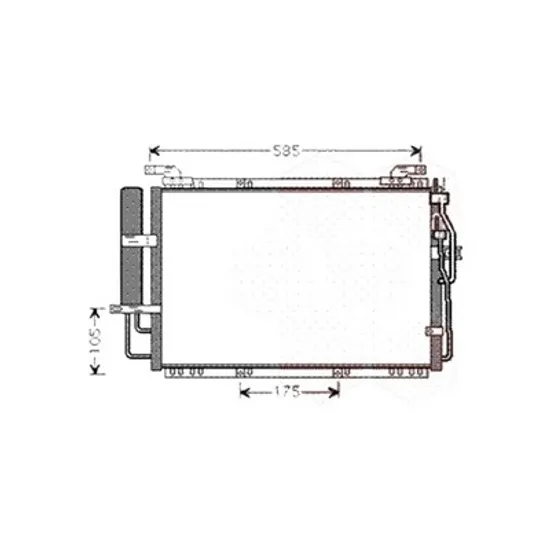Radiator aer conditionat CHEVROLET CRUZE J300 2009-> pentru 1.6, perioada 2009 2010 2011 2012 2013 2014 2015 2016 2017
