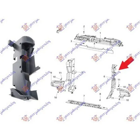 Suport Radiator JEEP CHEROKEE 2013-> Suport radiator PLASTIC VERTICAL stanga Perioada 2014 2015 2016 2017 2018 2019
