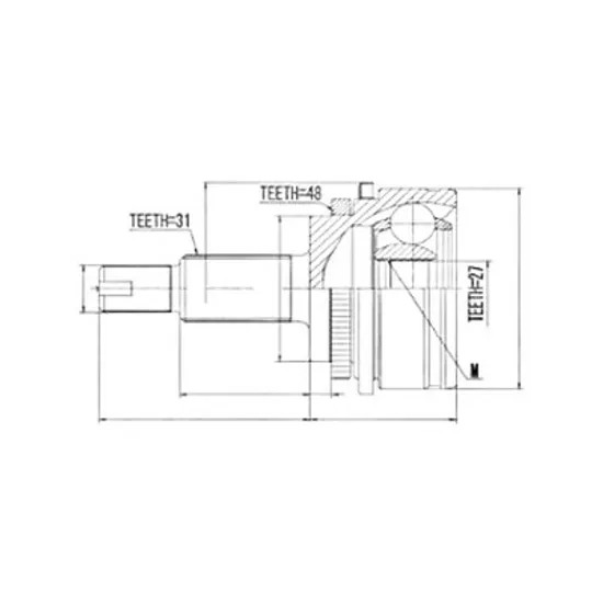 CAP PLANETARA SPATE DREAPTA LAND ROVER DISCOVERY 3.0 TD 4x4 -183KW/249CP- 2993cmc, pentru motor 306DT, perioada 2012,2013,2014,2015,2016,2017,2018