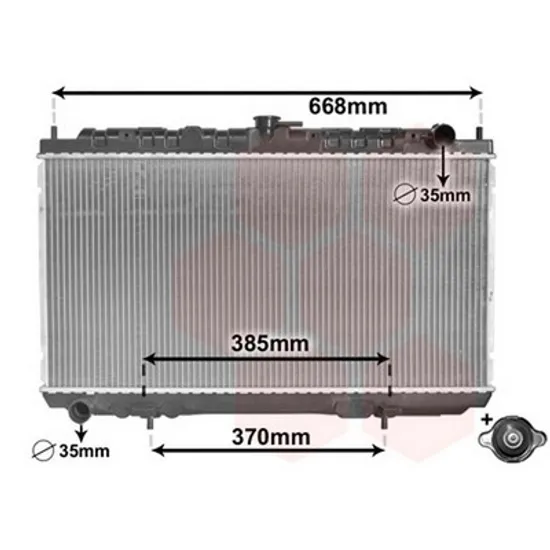 Radiator Motor NISSAN ALMERA 2 2001->2006 Radiator apa 2 2CC TD cu/fara aer conditionat 36x69 Perioada 2000 2001 2002 2003 2004 2005 2006