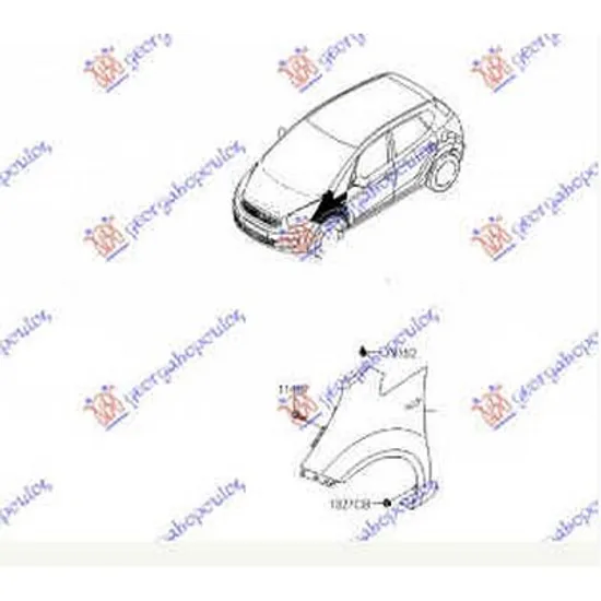 Aripa Fata KIA VENGA 2010->2019 Aripa fata stanga Perioada 2010 2011 2012 2013 2014 2015