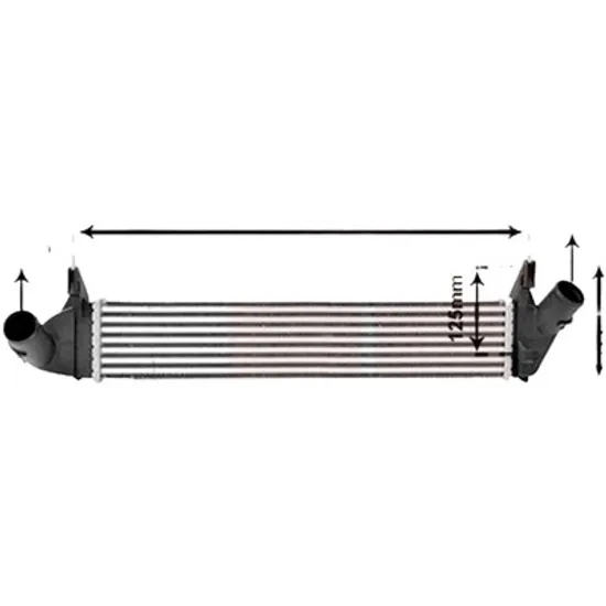 Intercooler DACIA LOGAN MCV 1 2007->2013 1.5 dCi 55KW 75CP , pentru motor K9K 892 perioada 2010 2011,2012 2013