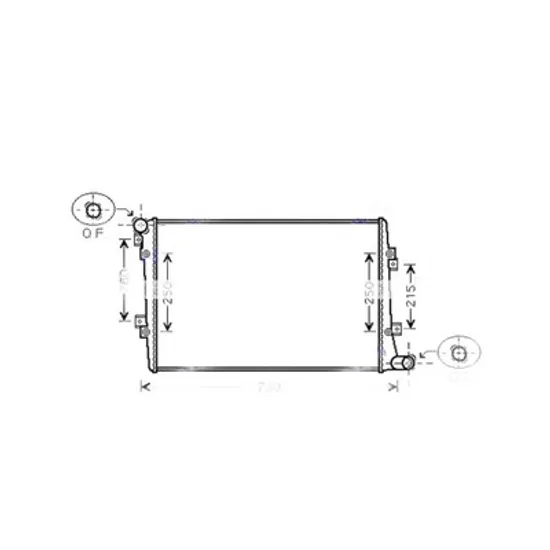 Radiator Motor AUDI A3 8P1 2003->2012 Radiator apa 1.9-2.0 TDi diesel (650x400) (KOYO) 2008->2012 Perioada 2008 2009 2010 2011 2012