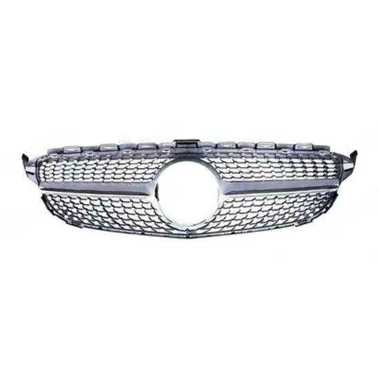 Grila Radiator MERCEDES C-CLASS W205 2013-> Grila radiator (AMG/AMG LINE) (DIAMANT tip) (bandou argintiu/cromat) Perioada 2015 2016 2017 2018