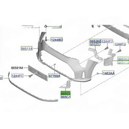Grila Bara KIA PICANTO 3 2024-> Grila bara fata (O) DREAPTA Perioada 2024 2025
