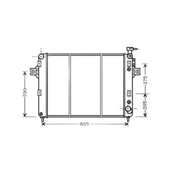 Radiator Motor JEEP GRAND CHEROKEE 2 1998->2005 Radiator apa pentru (59,8X55) 4.7cc +CV automata Perioada 1998 1999 2000 2001 2002 2003 2004