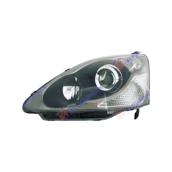 Faruri HONDA CIVIC 7 2000->2005 Far stanga cu reglaj, HB3+H1, ptr 3/5 usi cromat (11.03-11.05) Perioada 2003 2004 2005