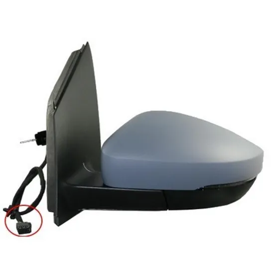Oglinda VW POLO 6R1 2009->2020 Oglinda exterioara mecanica cu cabluri cu semnal oval stanga Perioada 2009 2010 2011 2012 2013 2014 2015 2016 2017