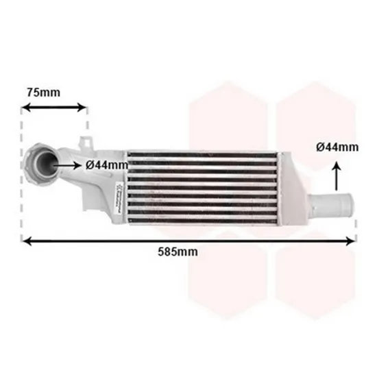 Intercooler OPEL TIGRA TwinTop 2004->2010 Radiator intercooler 1,3 - 1,7CDTi 27,9x12,7x4,6 Z13 Perioada 2004 2005 2006 2007 2008 2009 2010