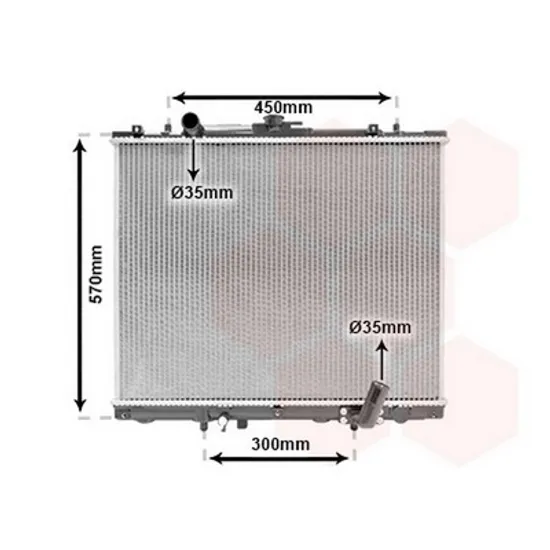 Radiator Motor MITSUBISHI PAJERO SPORT 1 1996->2012 Radiator apa 2.5 T.diesel +/-A/C (50x63.9x36) (KOYO) Perioada 1997 1998 1999 2000 2001 2002 2003