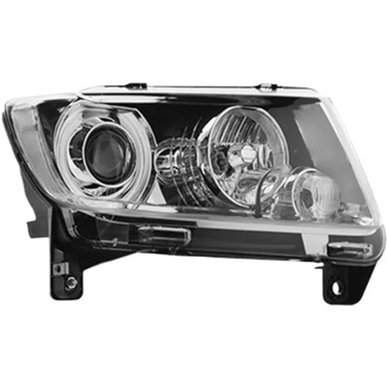 Far dreapta JEEP GRAND CHEROKEE 4 2010->2020 perioada 2010 2011 2012 2013 2014 2015 pana la an de fabricatie 07/2013, cu motor reglaj, cromat, cu reglaj electric, cu bec H9