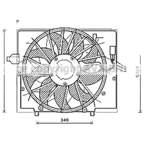 Ventilator motor BMW 5 E60 2001->2010 520 i 125KW 170CP , pentru motor N43 B20 A perioada 2007 2008 2009