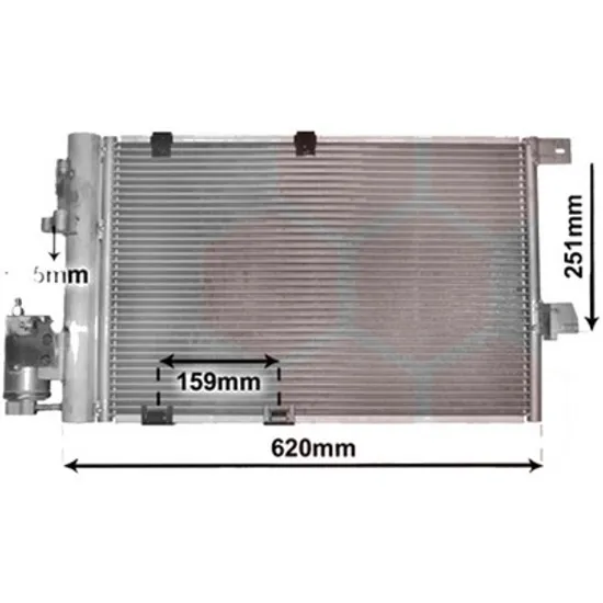 Radiator aer conditionat SKODA OCTAVIA 3 2012->2019, KAROQ 2017->, KAMIQ 2019->, OCTAVIA 4 2020-> pentru 1.0 TSI, perioada 2016 2017 2018 2019 2020 2021 2022 2023 2024 2025