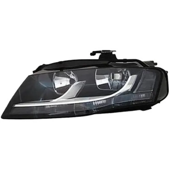 Far stanga AUDI A4 Allroad B8 2009->2016 perioada 2011 2012 2013 2014 2015 2016 pana la an de fabricatie 03/2012, cu motor reglaj, semnal fumuriu, cu reglaj electric, cu bec H7/H7