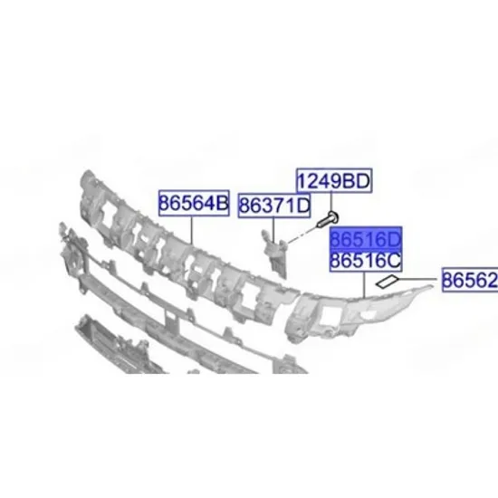 Suport Bara fata HYUNDAI KONA 2023-> Suport Bara fata (O) STANGA Perioada 2023 2024 2025