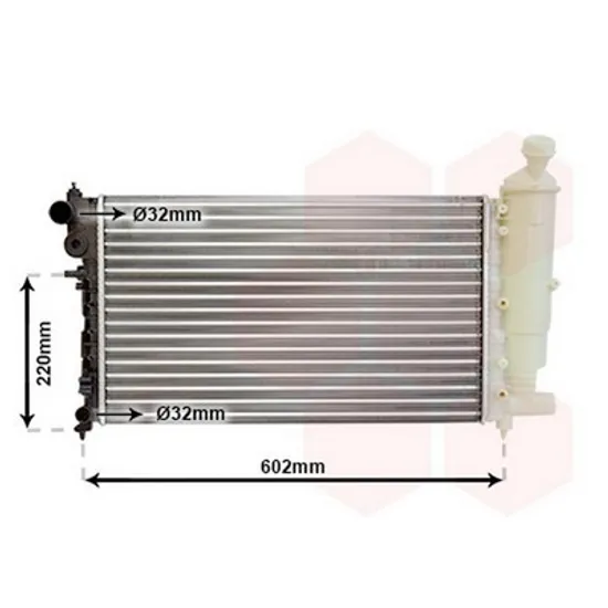 Radiator Motor PEUGEOT 106 2 1996->2002 Radiator apa XN/XR 53x32 RALLY BEHR Perioada 1996 1997 1998 1999 2000 2001 2002