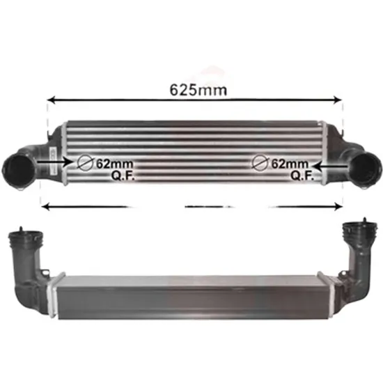 Intercooler BMW 3 Compact E46 2000->2005 pentru 320 td, perioada 2001 2002 2003 2004 2005