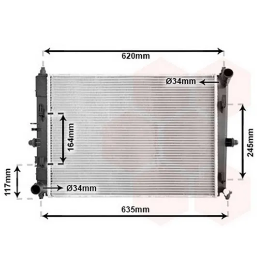 Radiator Motor MAZDA MX-5 2015-> Radiator apa 1.5-2.0 benzina MANUAL (550x400x16) (KOYO) Perioada 2015 2016 2017 2018 2019 2020