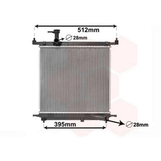 Radiator Motor NISSAN MICRA 4 2011->2015 Radiator apa 1.2i-12V 75PS (40x43) (HR12DE) (KOYO) Perioada 2010 2011 2012 2013 2014 2015 2016