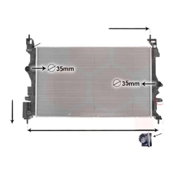 Radiator apa OPEL CORSA E 2014->2018 pentru 1.4, perioada 2014 2015 2016 2017 2018 2019