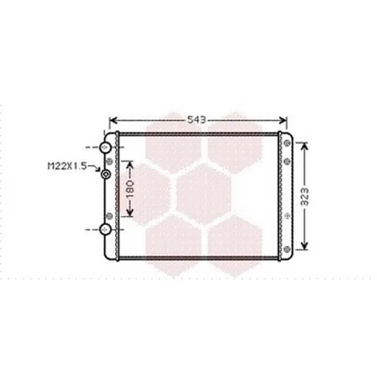 Radiator Motor VW LUPO 1998->2005 Radiator apa pentru toate modelele cu/fara aer conditionat 49,8x37,7 Perioada 1998 1999 2000 2001 2002 2003 2004 2005