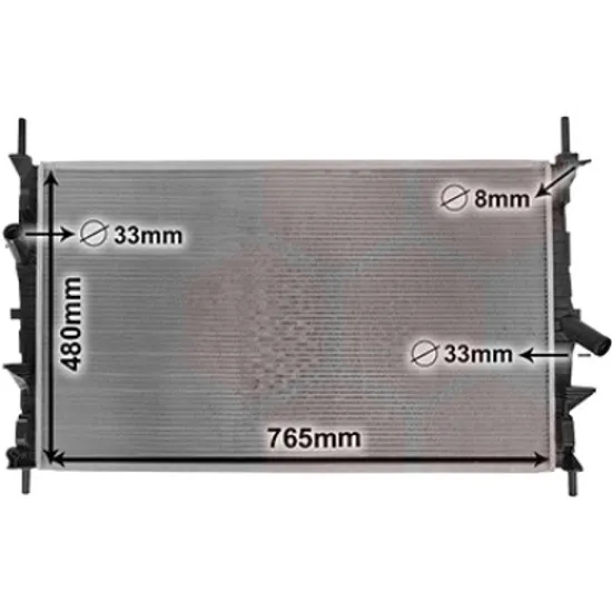 Radiator apa FORD TOURNEO CUSTOM 2012->, TRANSIT CUSTOM 2012->, TRANSIT 2013-> pentru 2.2 TDCi, perioada 2012 2013 2014 2015 2016 2017 2018