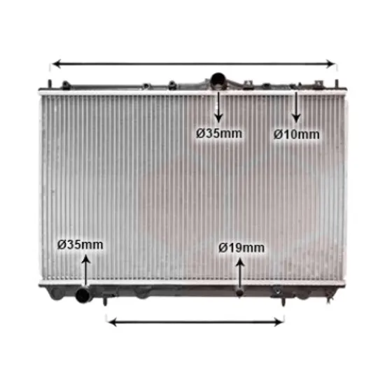 Radiator apa VOLVO V40 1995->2004 1.8, 1.8 16V 85KW 115CP , pentru motor B 4184 S, B 4184 S3 perioada 1995 1996,1997,1998 1999