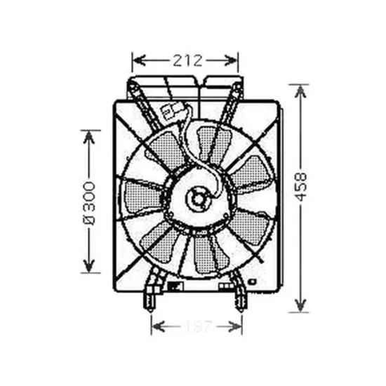 Ventilator Motor HONDA CR-V 2 2001->2007 Electroventilator radiator aer conditionat complet (2.0 benzina), Perioada 2001 2002 2003 2004 2005 2006