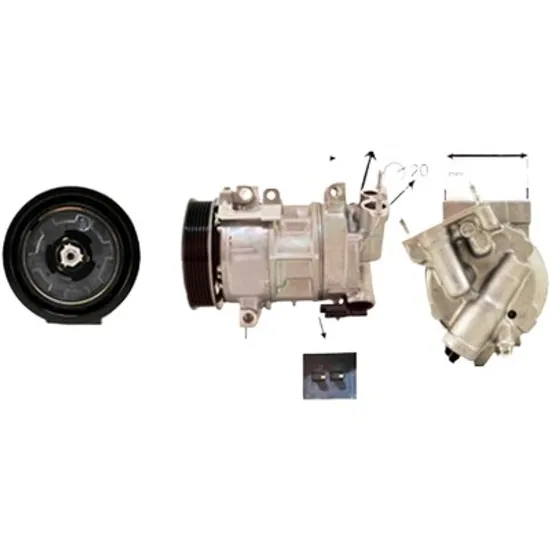 Compresor aer conditionat CITROEN DS5 2011->2015 1.6 THP 200 147KW 200CP , pentru motor 5FU (EP6DTX) perioada 2011 2012 2013 2014 2015