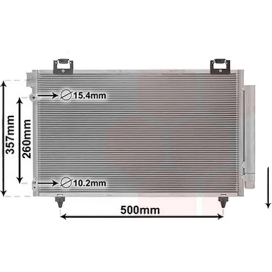 Radiator aer conditionat SUBARU IMPREZA 2000->2007 pentru 1.6 AWD, perioada 2000 2001 2002 2003 2004 2005 2006