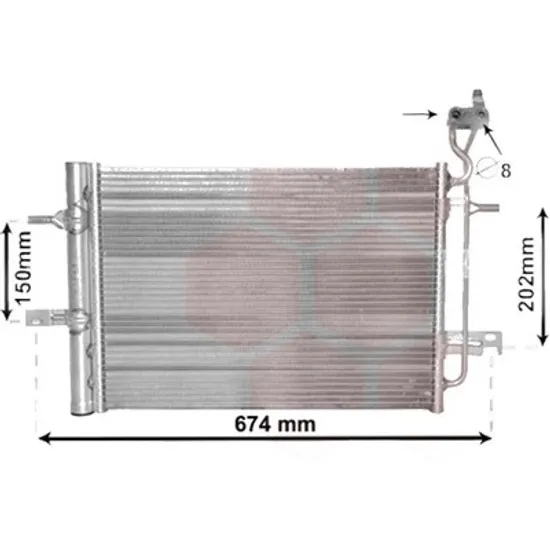 Radiator aer conditionat SKODA OCTAVIA 3 2012->2019 2.0 TSI 140KW 190CP , pentru motor DKZA perioada 2017 2018,2019,2020,2021 2022